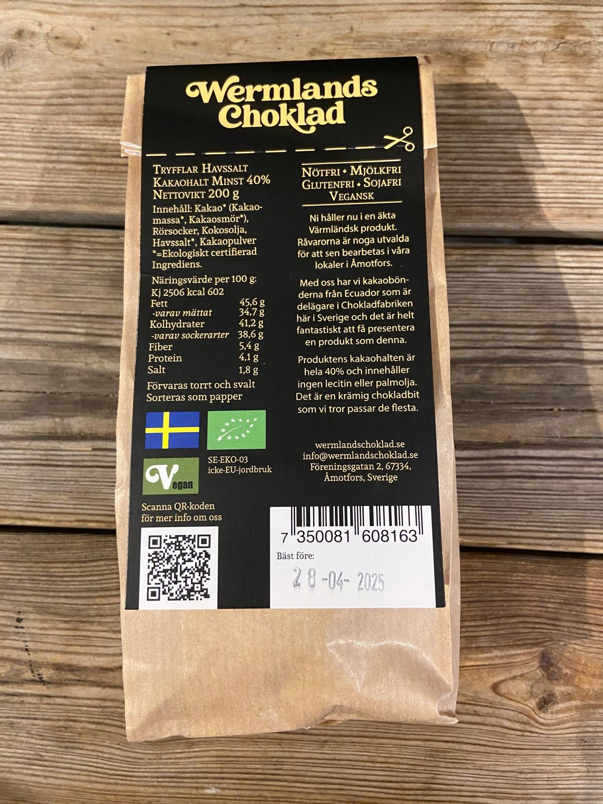 Ekologiska Chokladtryfflar Havssalt