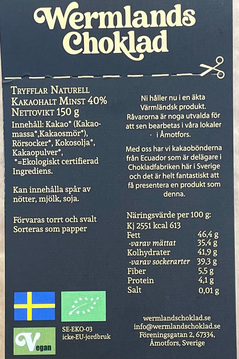 Chokladtryfflar Naturell