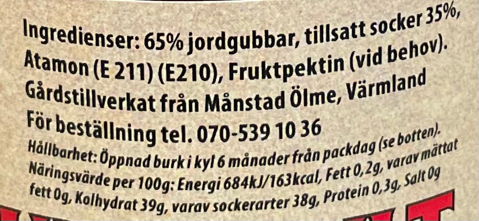 Mor Carins Jordgubbssylt Liten