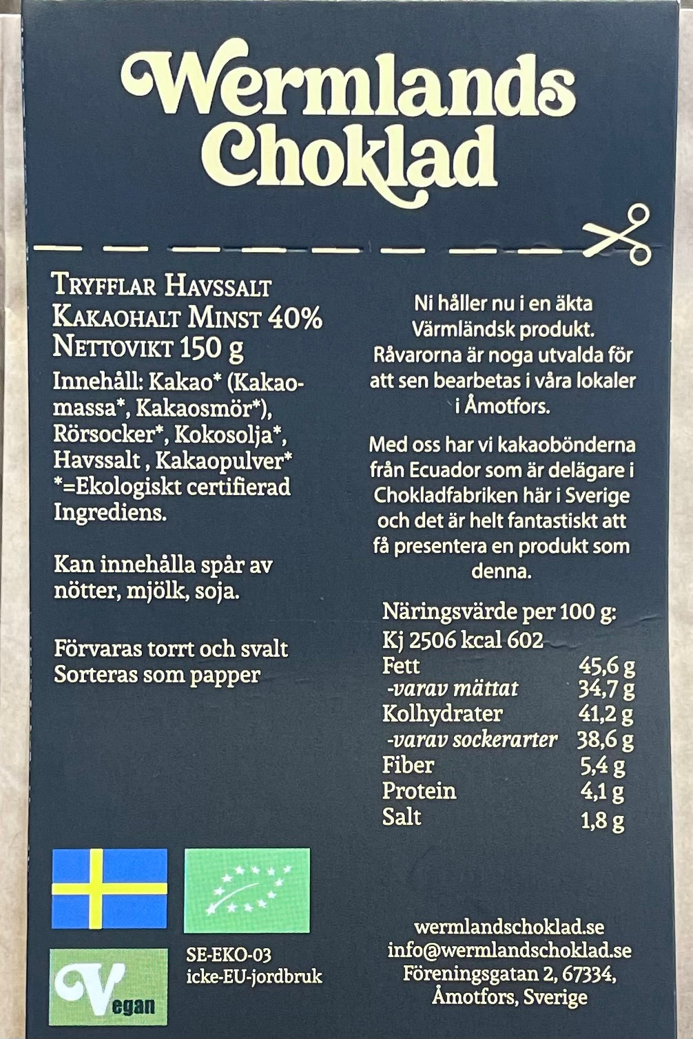 Chokladtryfflar Havssalt
