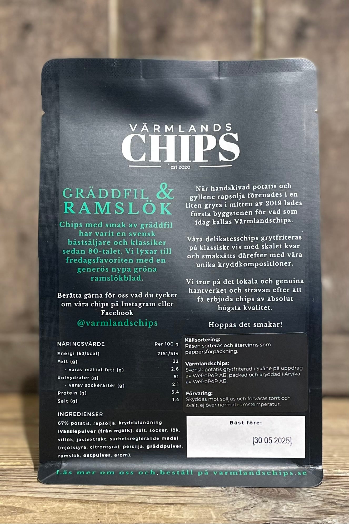 Värmlandschips Gräddfil & Ramslök