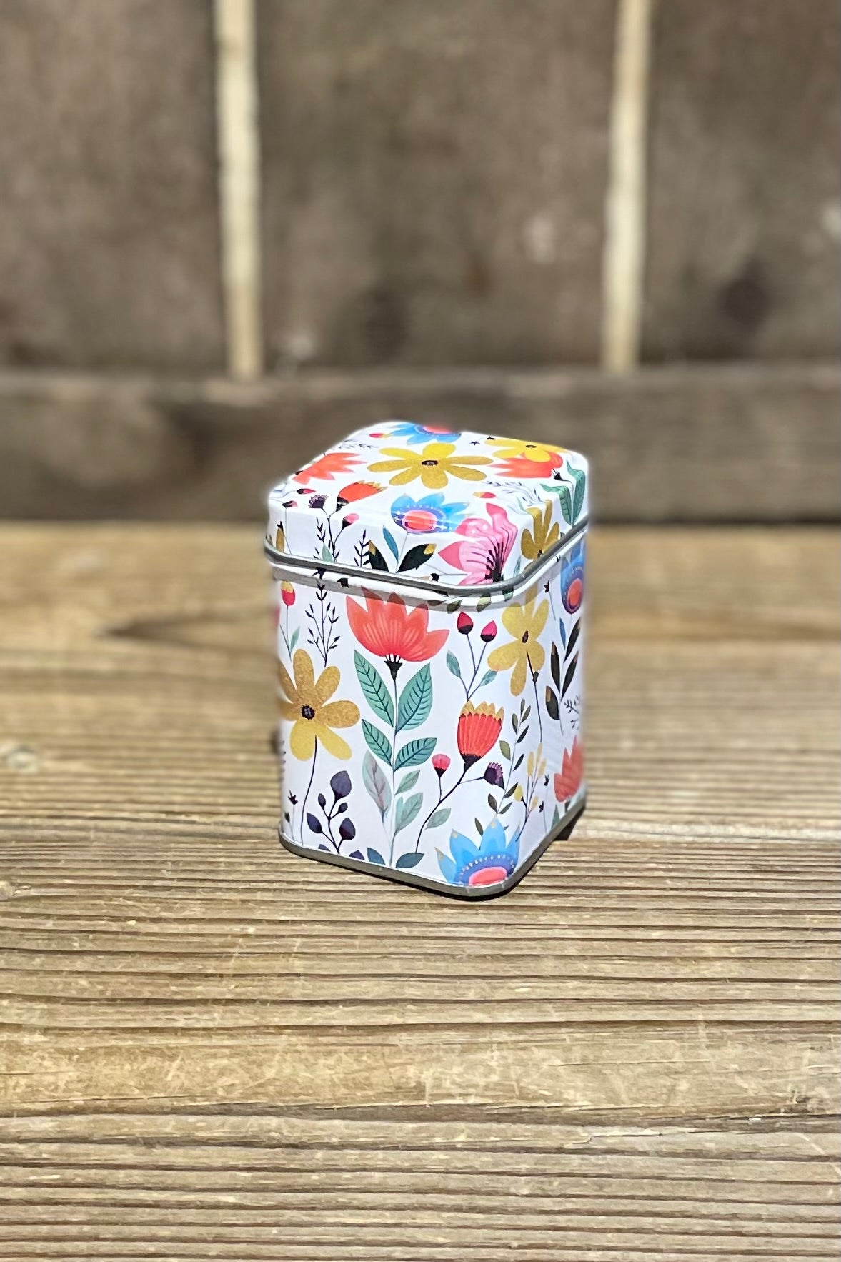 Plåtburk Mini blommig