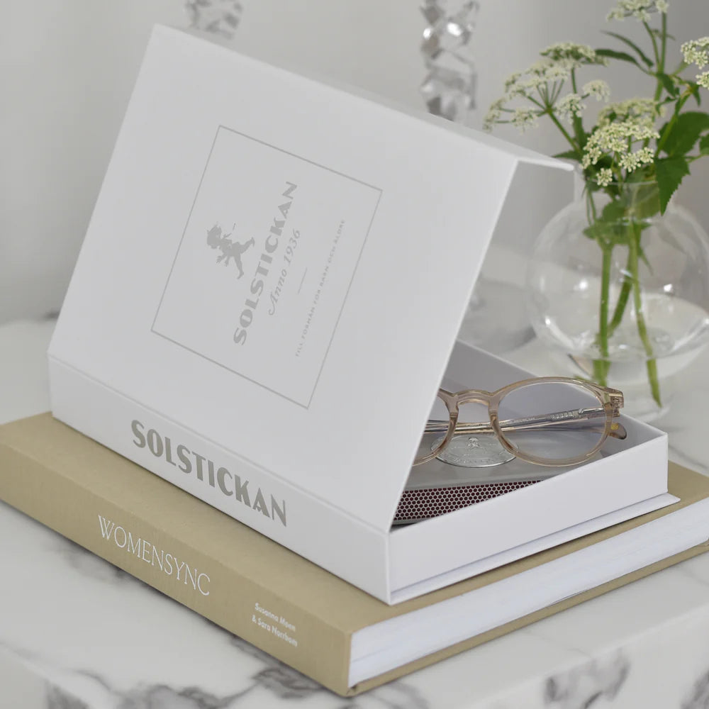 Brandfilt Solstickan vit/silver