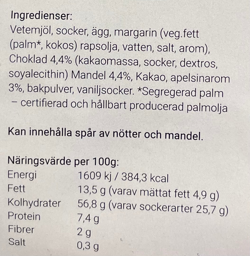 Biscotti Apelsin & Mörk Choklad