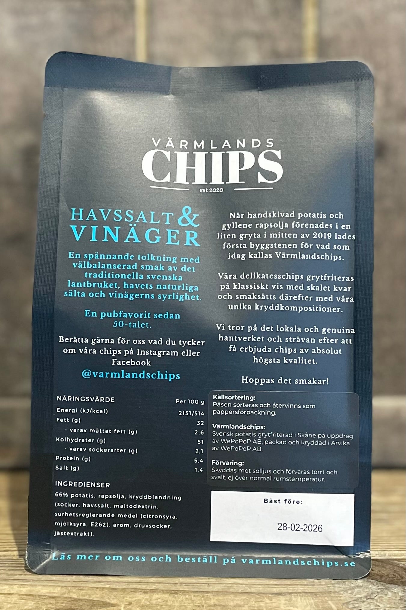 Värmlandschips Havssalt & Vinäger