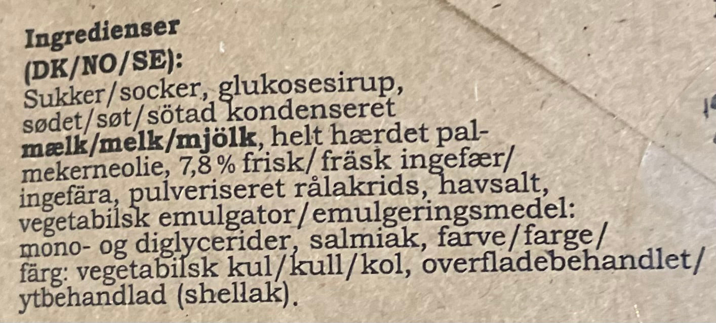 Lakritskola Ingefära