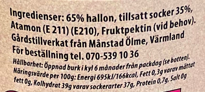Mor Carins Hallonsylt Liten
