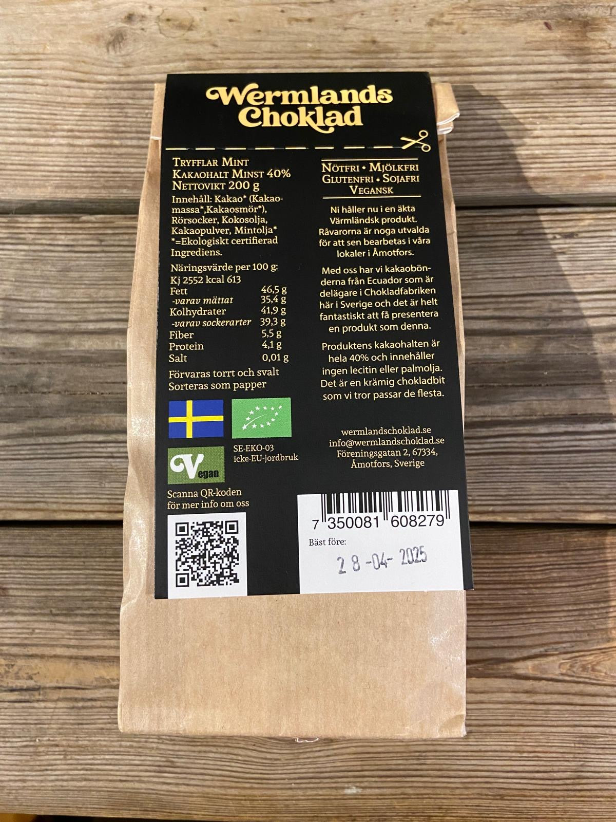 Ekologiska Chokladtryfflar Mint