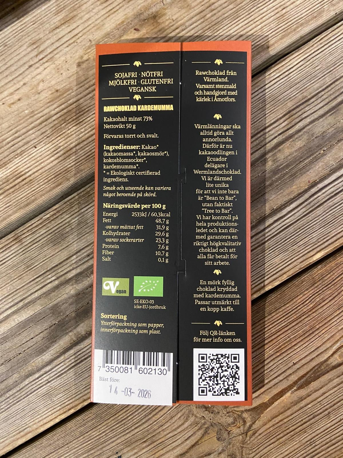 Rawchoklad Kardemumma