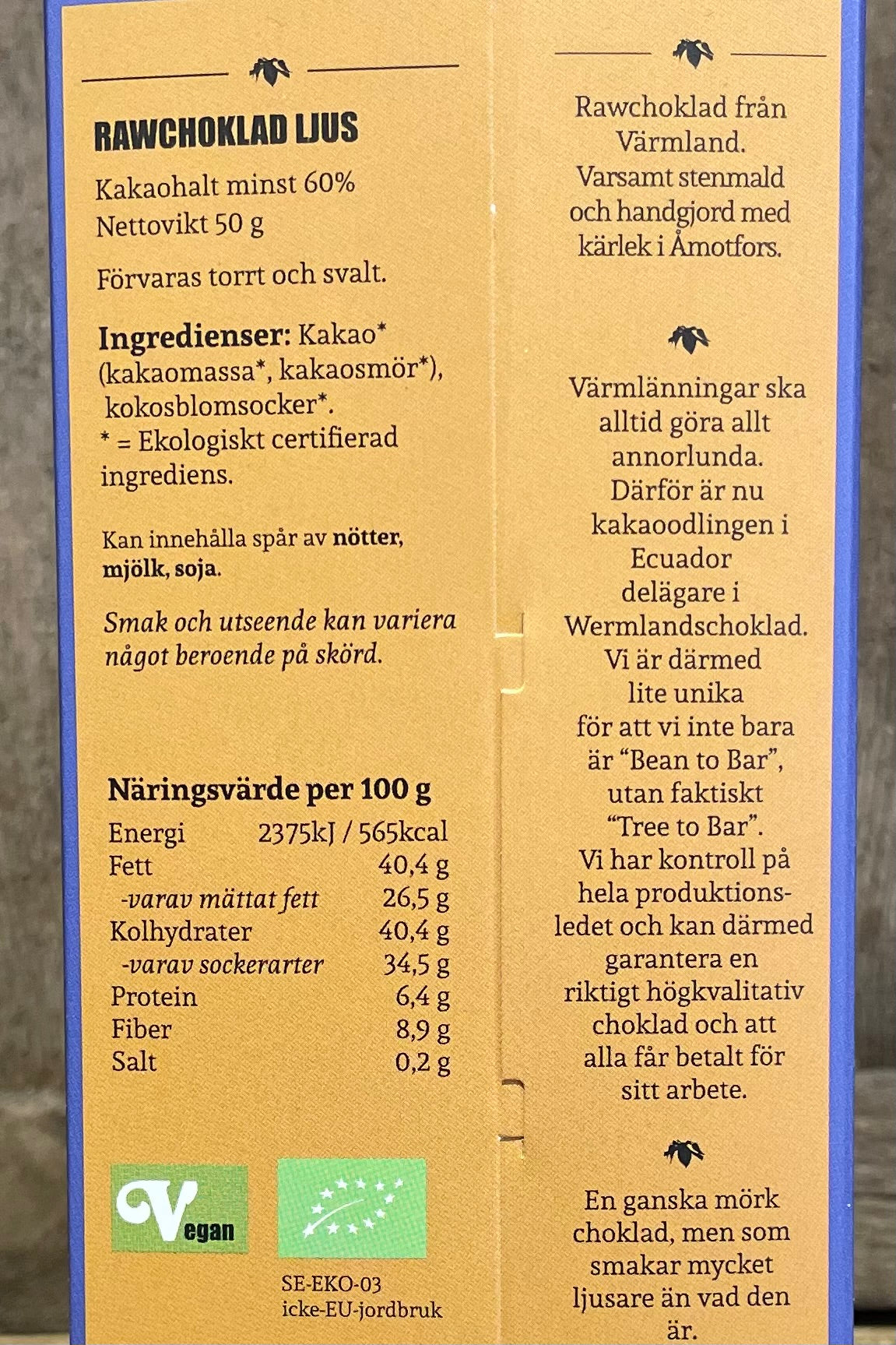Rawchoklad Ljus