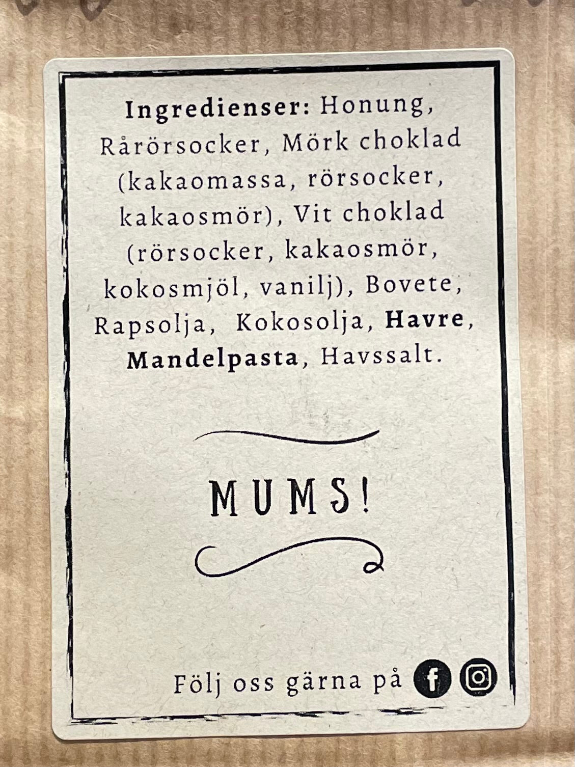 Honungsfudge Salt kola & Bovetekrisp