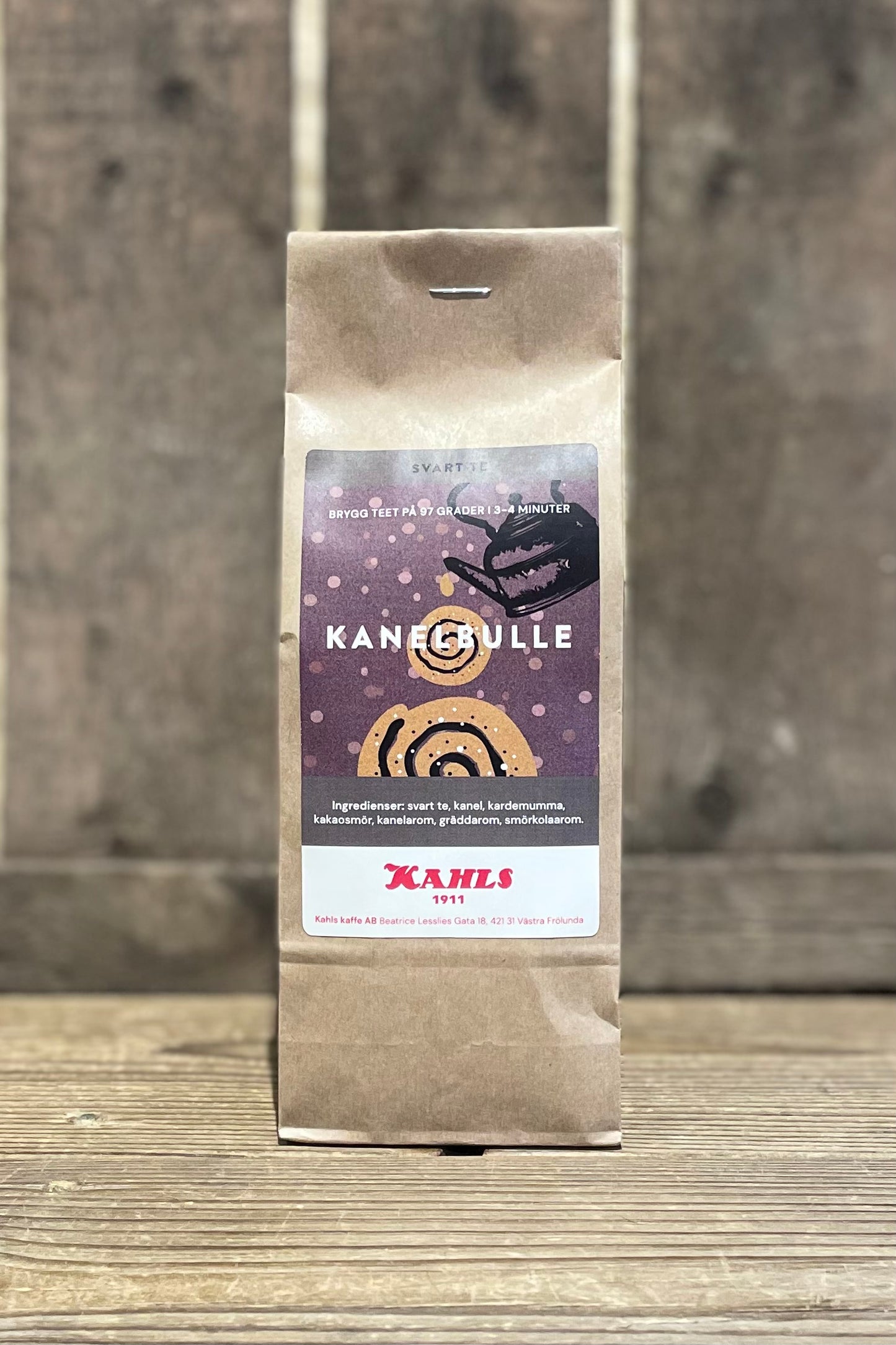 Kanelbulle Svart te