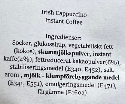 Cappuccino Irish cream snabbkaffe