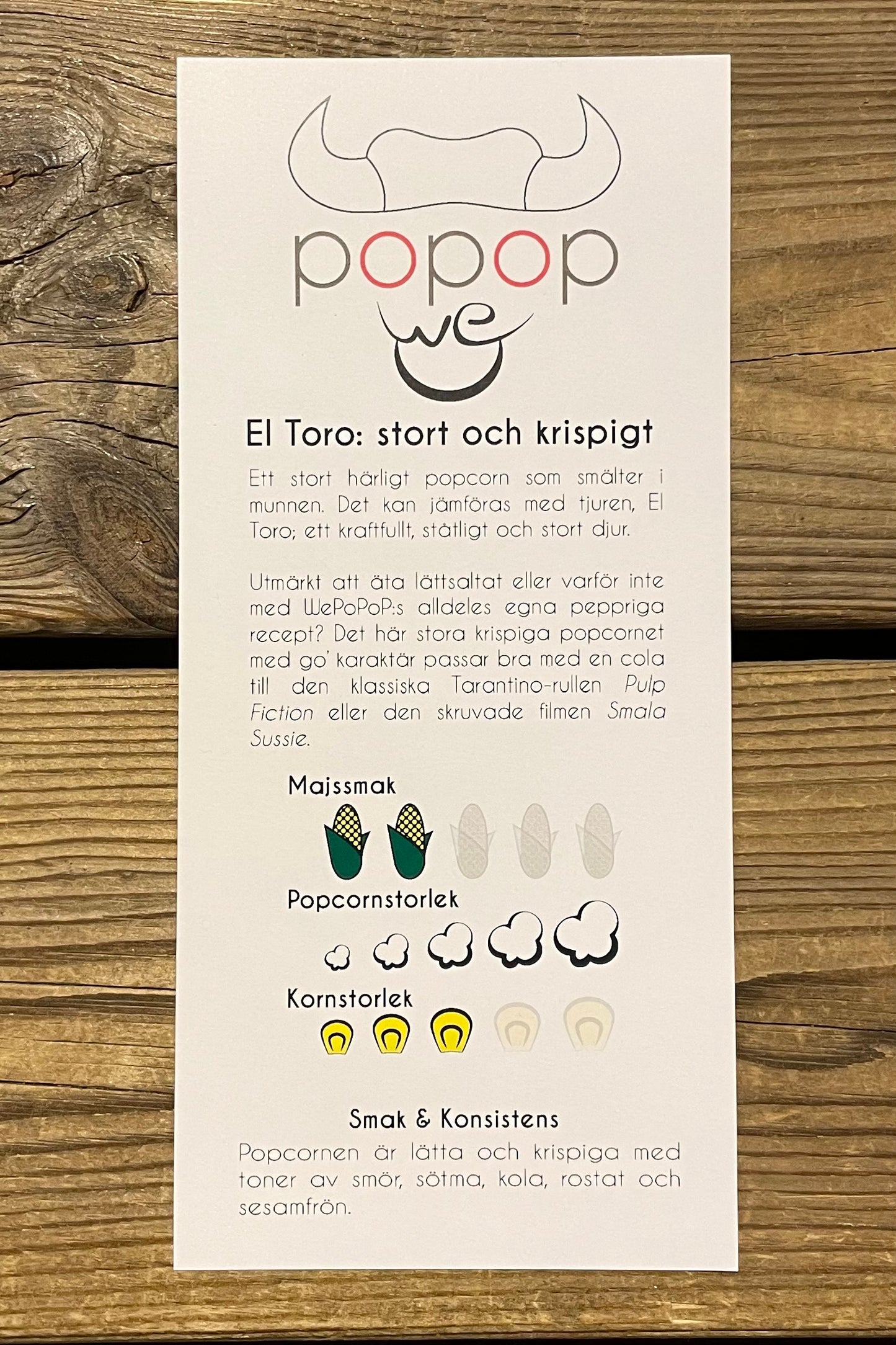 Wepopop 100g El Toro