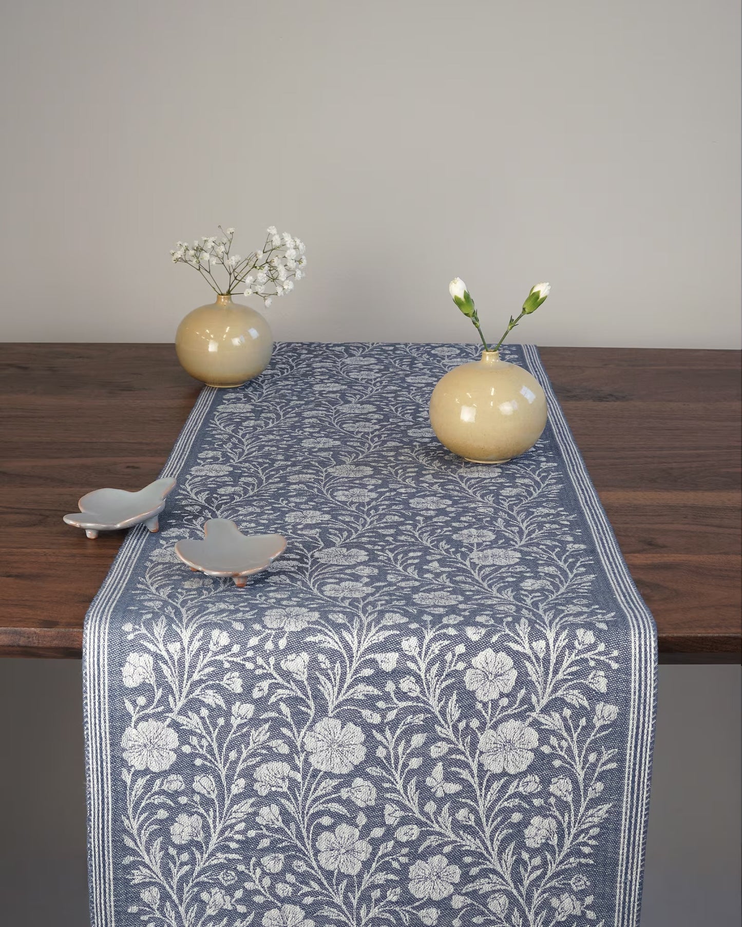 Blååker löpare  Jeansblå- Hanna Wendelbo - 35*110 cm