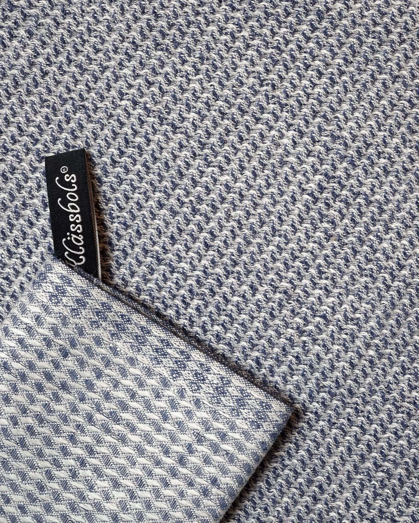 Diskduk Klässbols Linneväveri Jeansblå