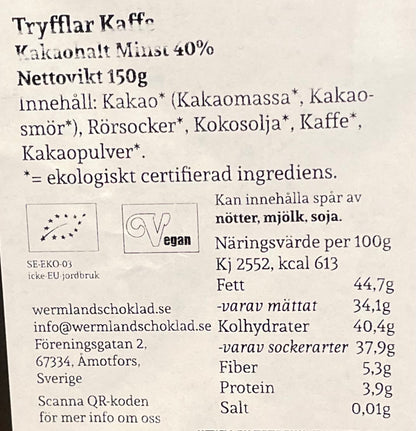 Chokladtryfflar Kaffe