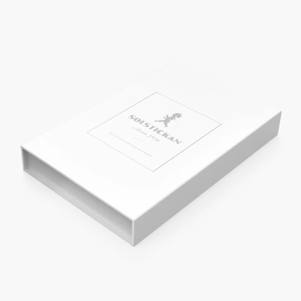 Brandfilt Solstickan vit/silver