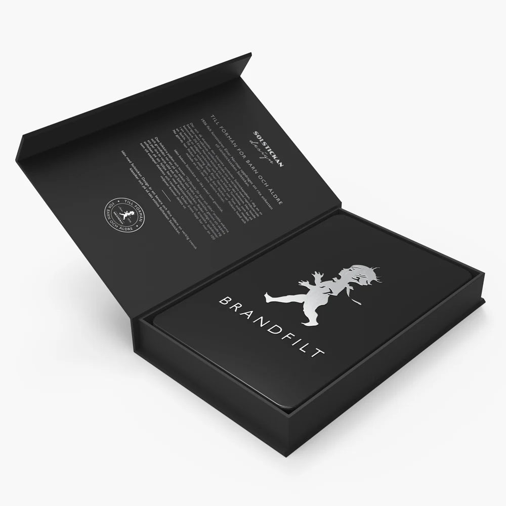 Brandfilt Solstickan Svart/silver