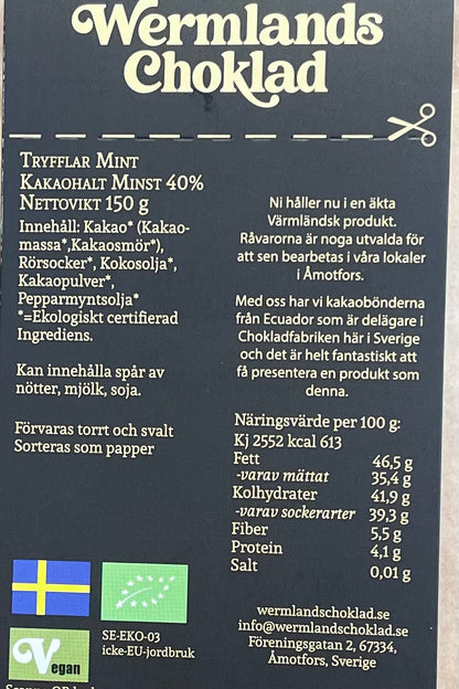 Chokladtryfflar Mint