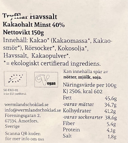 Chokladtryfflar Havssalt