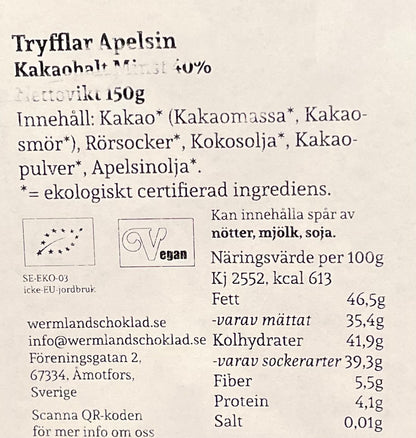 Chokladtryfflar Apelsin