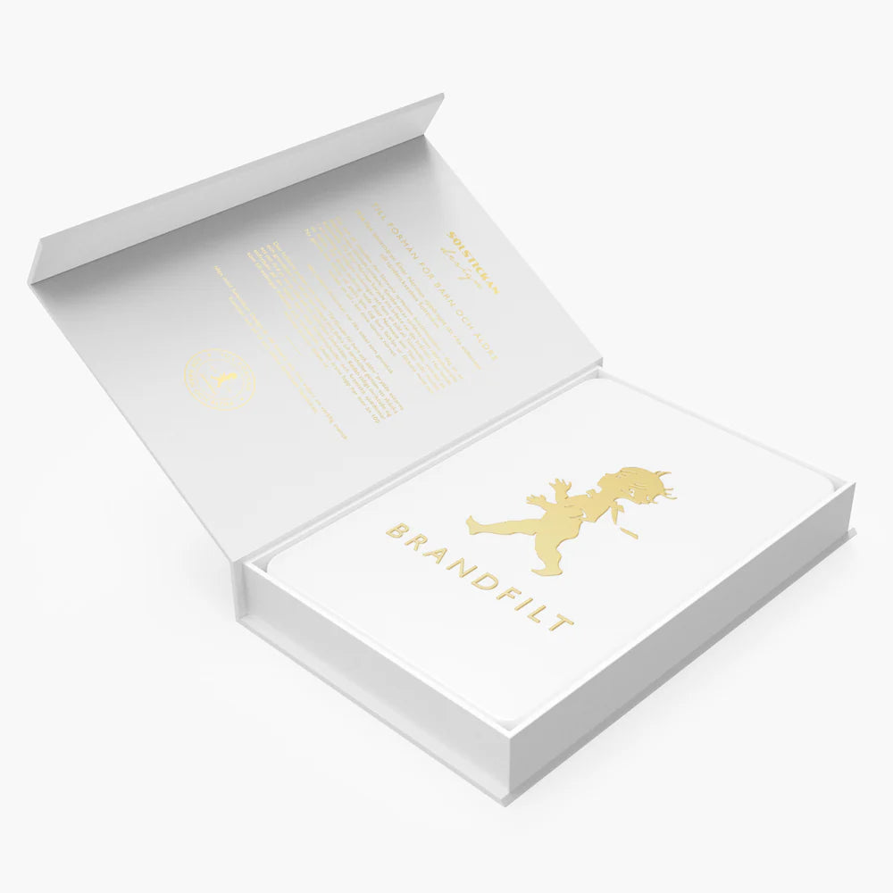 Brandfilt - Vit/Guld