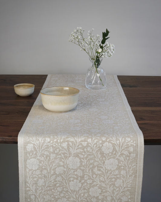 Blååker löpare  Oblekt- Hanna Wendelbo - 35*110 cm