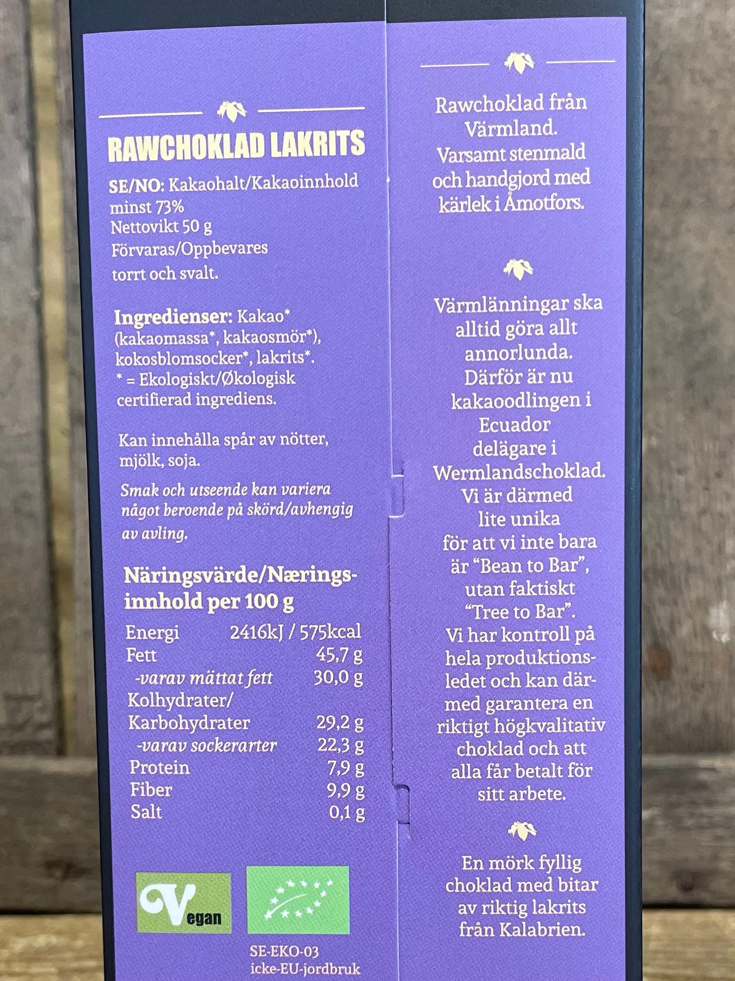 Rawchoklad Lakrits