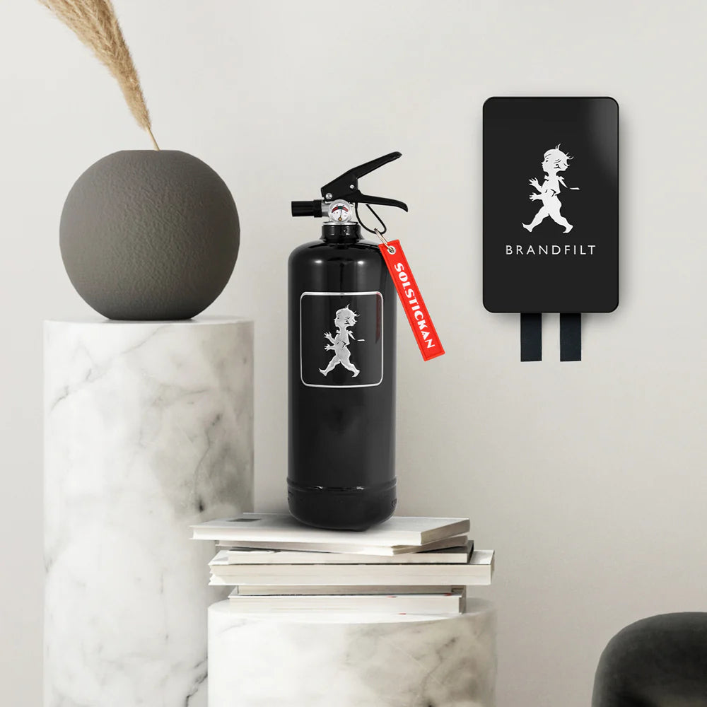 Brandfilt Solstickan Svart/silver