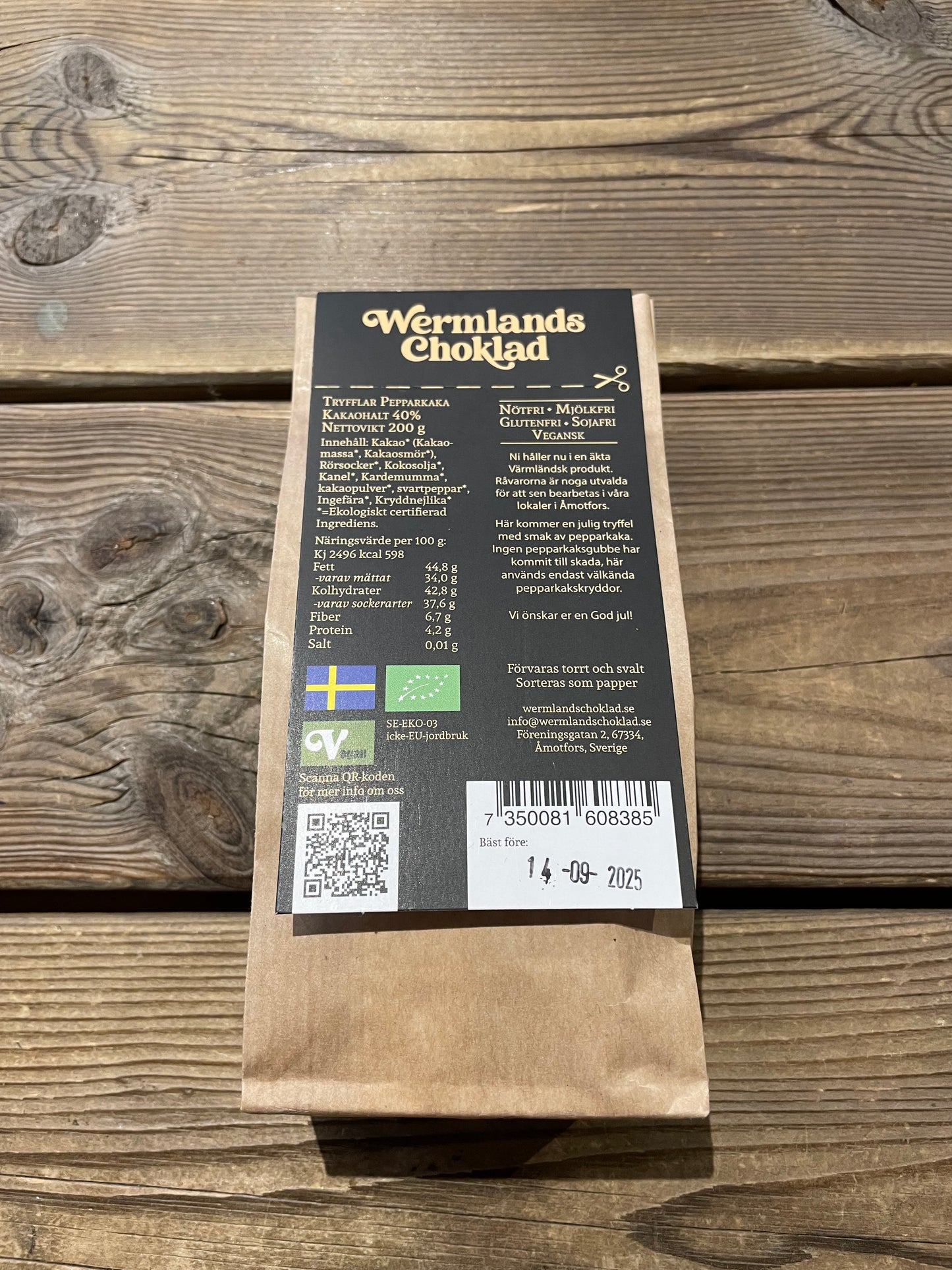 Ekologiska Chokladtryfflar Pepparkaka