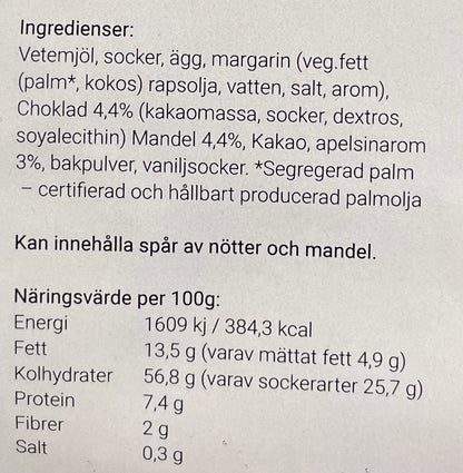 Biscotti Apelsin & Mörk Choklad