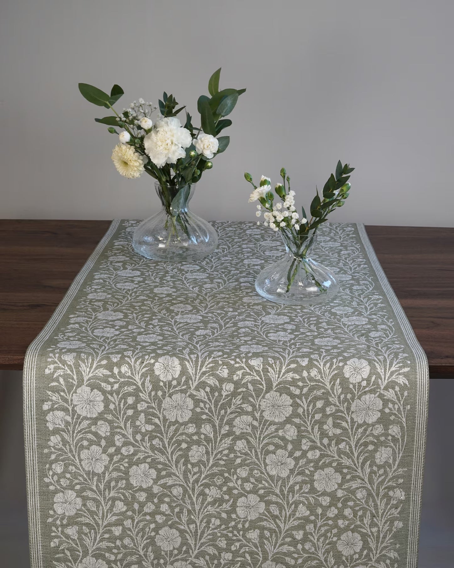Blååker löpare Dimgrön - Hanna Wendelbo - 50*150 cm