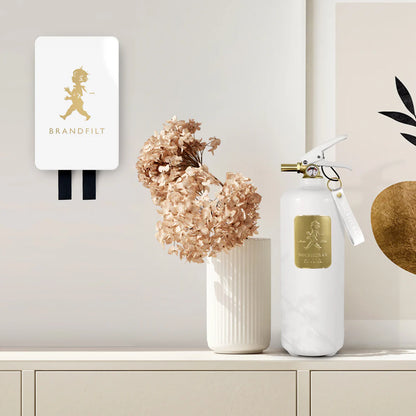 Brandfilt - Vit/Guld