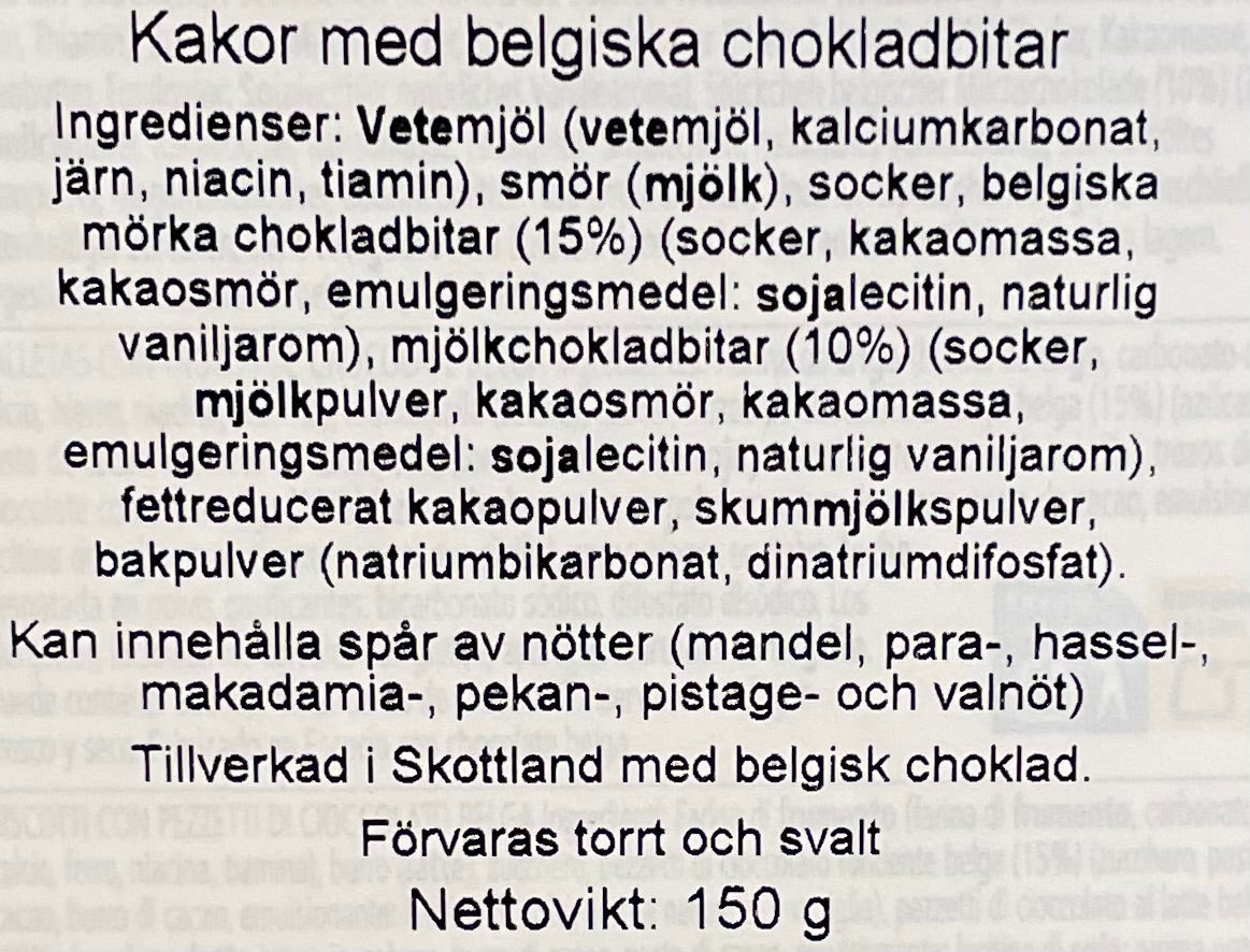 Belgiska chokladkakor